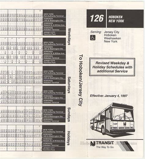 nj bus schedules